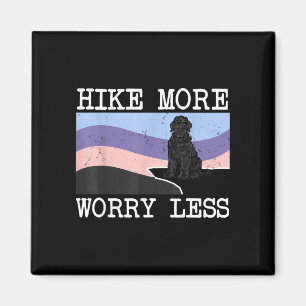 Black russian terrier hike more worry less graphic magnet