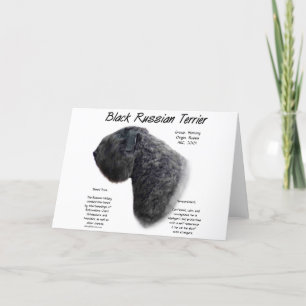 Black Russian Terrier History Design Holiday Card