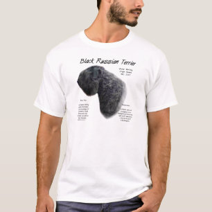 Black Russian Terrier History Design T-Shirt