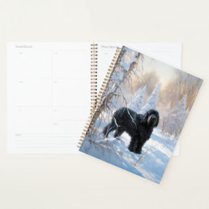 Black Russian Terrier Let It Snow Christmas  Planner