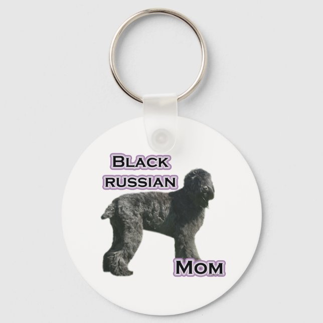 Black Russian Terrier Mum 4  - Keychain (Front)