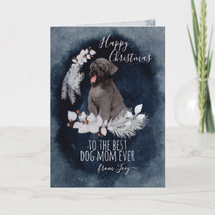 Black Russian Terrier Mum Christmas Holiday Card