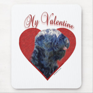 Black Russian Terrier My Valentine Mouse Mat