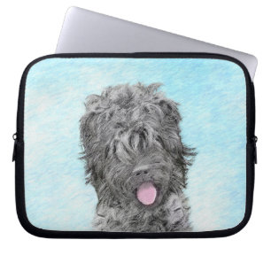 Black Russian Terrier Painting - Cute Original Dog Laptop Sleeve