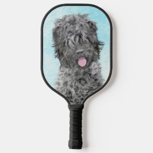 Black Russian Terrier Painting - Cute Original Dog Pickleball Paddle