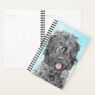 Black Russian Terrier Painting - Cute Original Dog Planner