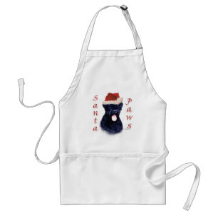 Black Russian Terrier Santa Paws Standard Apron