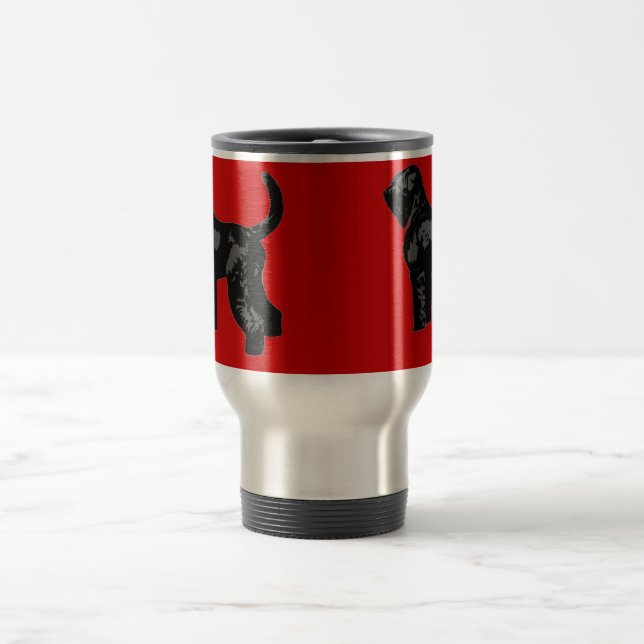 Black Russian Terrier Travel Mug (Center)