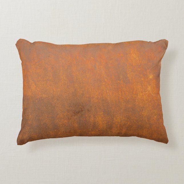 Black rust, metal texture close-up. decorative cushion (Front)
