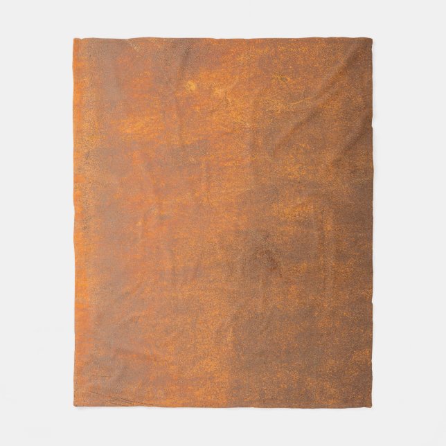 Black rust, metal texture close-up. fleece blanket (Front)