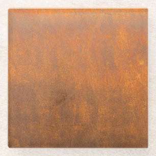 Black rust, metal texture close-up. glass coaster