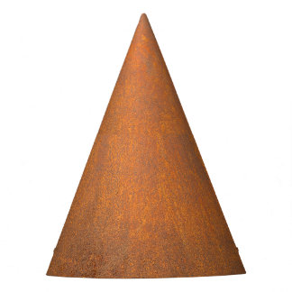 Black rust, metal texture close-up. party hat