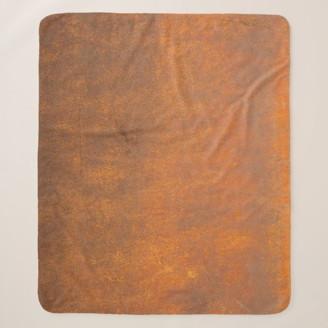 Black rust, metal texture close-up. sherpa blanket (Front)