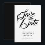 Black Rustic Calligraphy Save The Date Invitation<br><div class="desc">Black Rustic Calligraphy Save The Date Wedding Invitation</div>