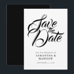 Black Rustic Calligraphy Save The Date Invitation<br><div class="desc">Black Rustic Calligraphy Save The Date Wedding Invitation</div>