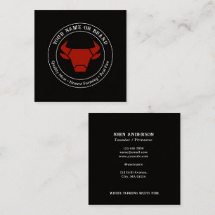 Black Rustic Vintage Logo Catering Business Card
