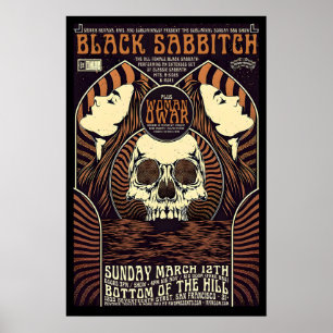 Black Sabbitch Gig Poster Print – Feminist Rock