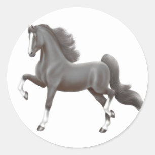 Black Saddlebred Horse Sticker