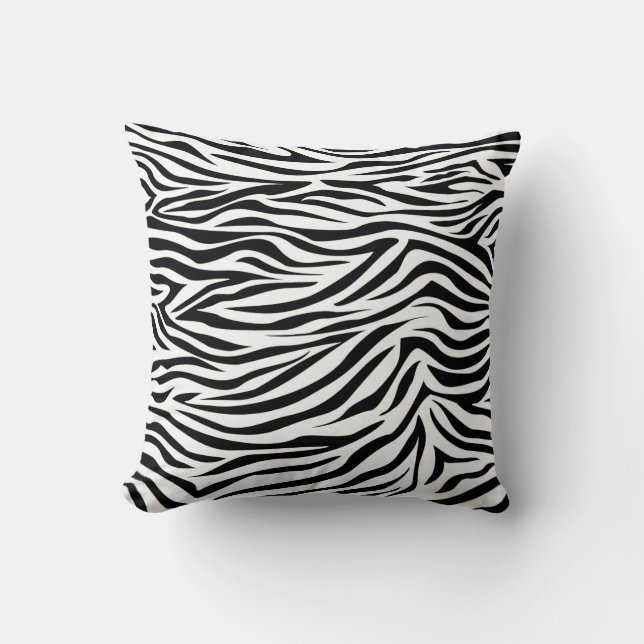 Black Safari Zebra Cushion (Front)