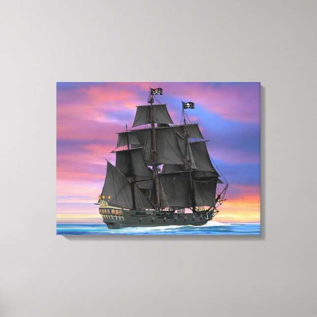 Black Sails of the Seven Seas Canvas Print (Front)