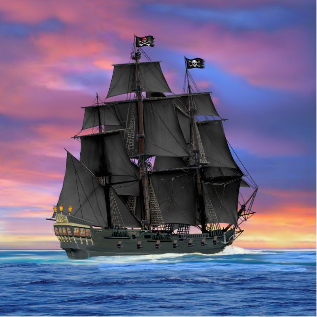 Black Sails of the Seven Seas Photo Sculpture Decoration (Front)