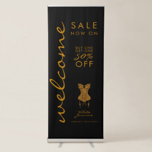 Black Sale Now On Underwear Store With Logo Retrac Retractable Banner