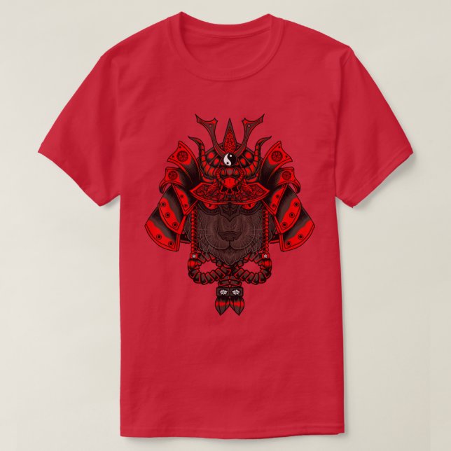 black samurai cat  T-Shirt (Design Front)