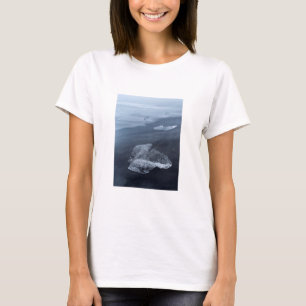 Black sand beach and ice, Iceland T-Shirt