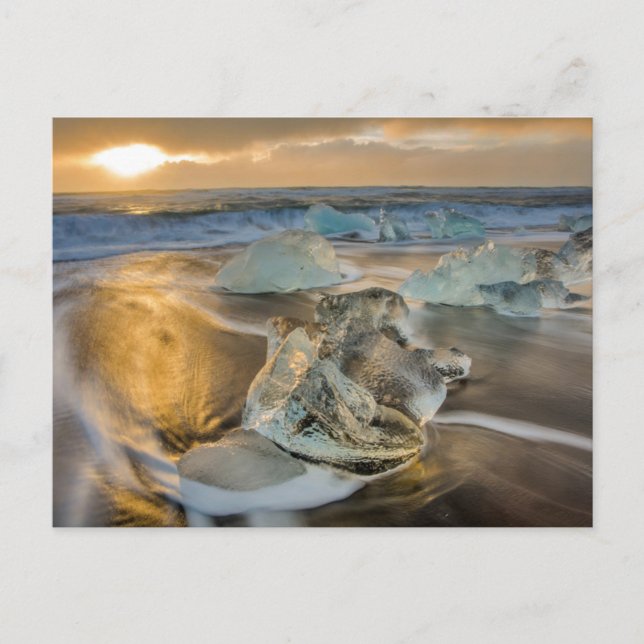 Black Sand Beach | Jokulsarlon South Iceland Postcard (Front)