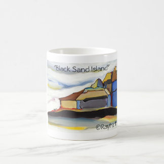 Black Sand Island  by Rayhart Coffee Mug