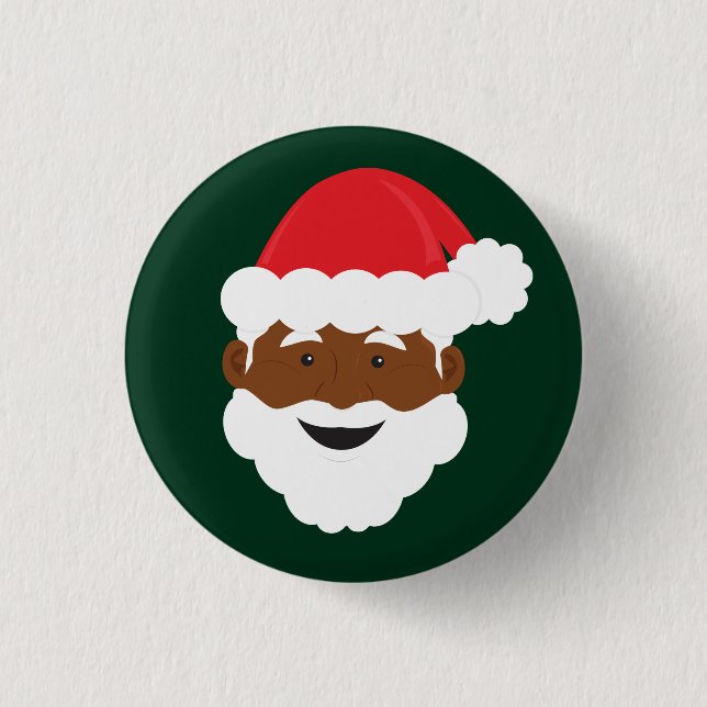 Black Santa Brown Skin Christmas 3 Cm Round Badge (Front)