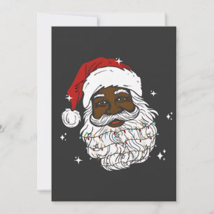 Black Santa Christmas Black History Xmas Invitation