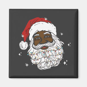 Black Santa Christmas Black History Xmas Magnet