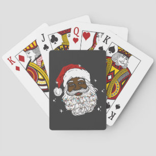 Black Santa Christmas Black History Xmas  Playing Cards