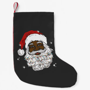 Black Santa Christmas Black History Xmas Small Christmas Stocking