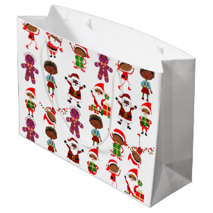 Black Santa Christmas Gift Bag