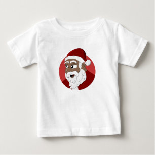 Black Santa Claus Cartoon Baby T-Shirt