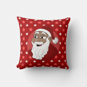 Black Santa Claus Cartoon Cushion