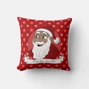 Black Santa Claus Cartoon Cushion