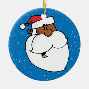 Black Santa Claus Ceramic Tree Decoration