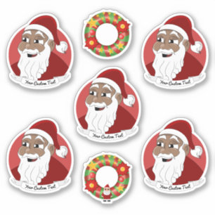Black Santa Claus Christmas cartoon