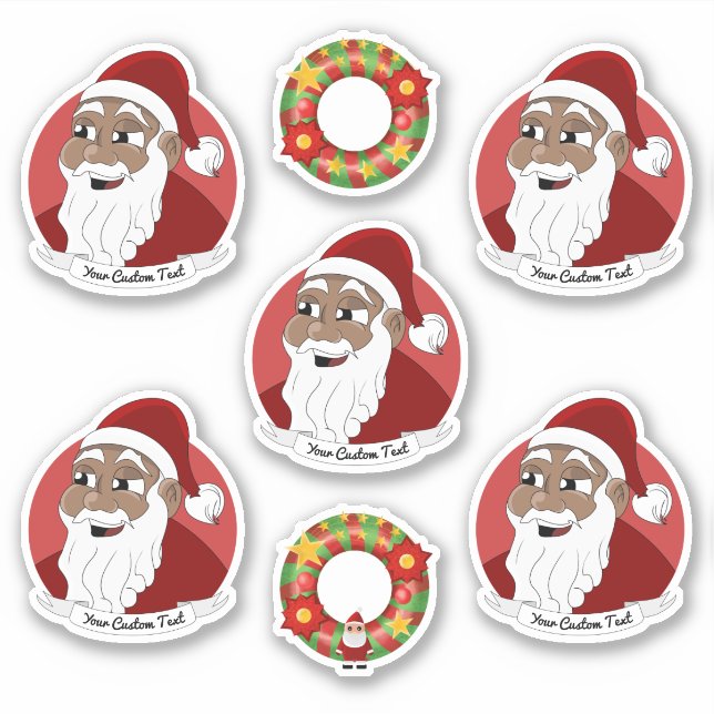 Black Santa Claus Christmas cartoon (Front)