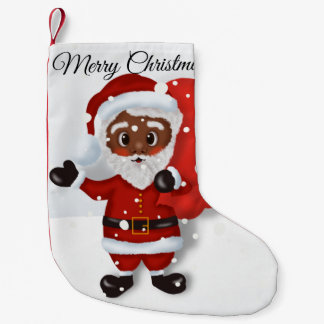Black Santa Claus Christmas Stocking