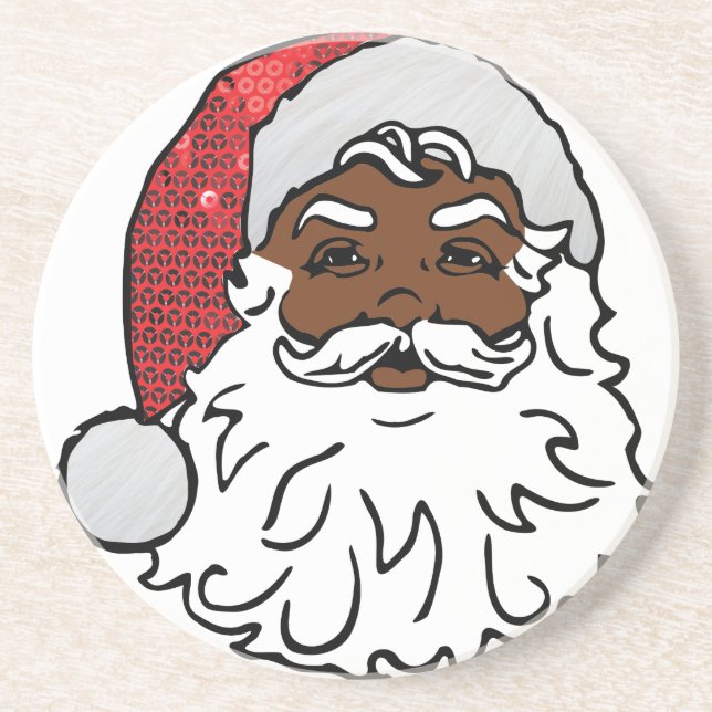 black santa claus coaster (Front)