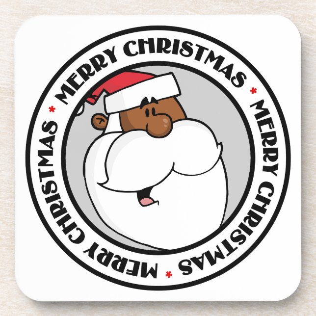 Black Santa Claus Coaster (Front)