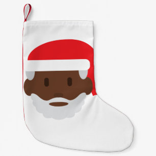 black santa claus emoji xmas christmas stocking
