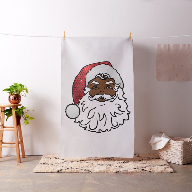 black santa claus fabric (In Situ)