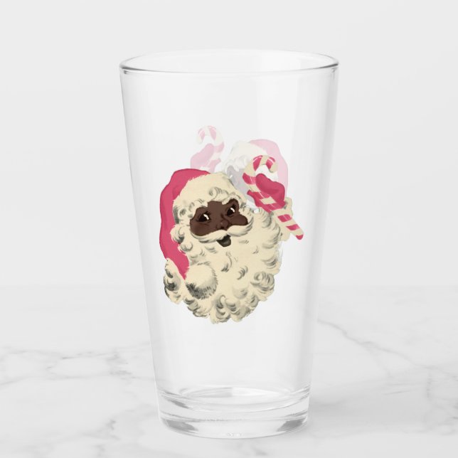 Black Santa Claus Glass (Front)