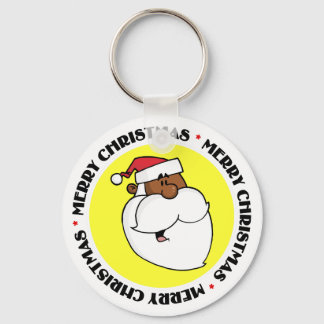 Black Santa Claus Key Ring