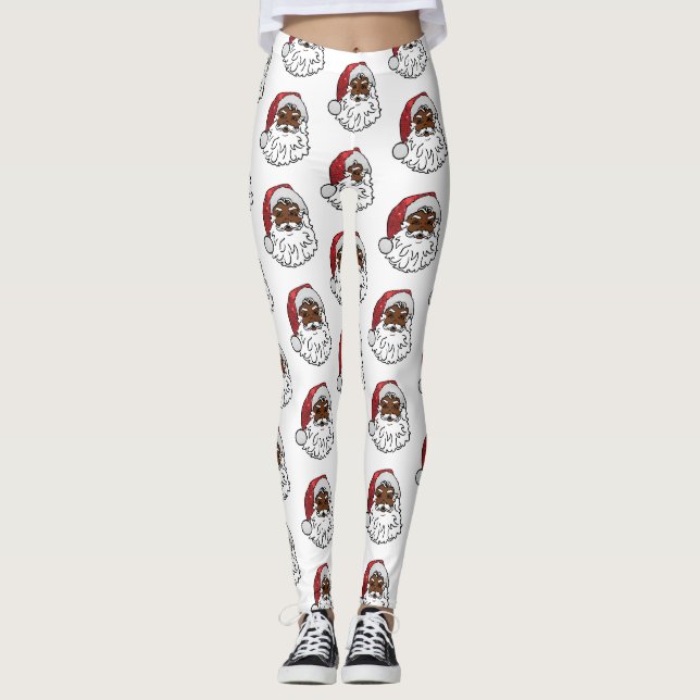 black santa claus leggings (Front)
